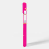 Aangepaste Hot Pink Retro Bloem Case-Mate iPhone Case (Achterkant / Links)