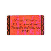 Aangepaste Hot Pink Swanky Bachelorette Adhesive - Etiket (Voorkant)