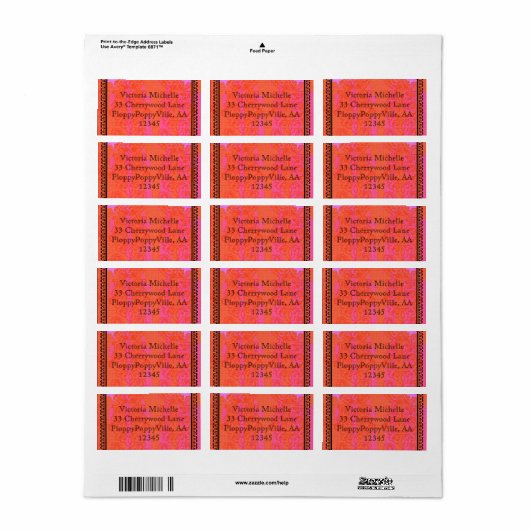 Aangepaste Hot Pink Swanky Bachelorette Adhesive - Etiket (Full Sheet)