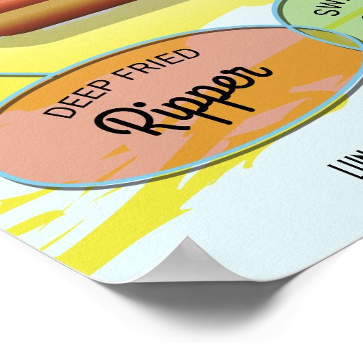 Aangepaste hotdog poster (Hoek)