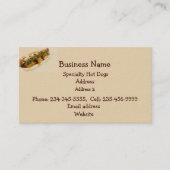 Aangepaste hotdogstandaard of Visitekaartje met vo (Voorkant)