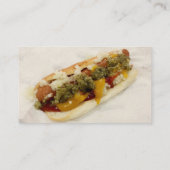 Aangepaste hotdogstandaard of Visitekaartje met vo (Achterkant)