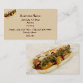 Aangepaste hotdogstandaard of Visitekaartje met vo (Voorkant / Achterkant)