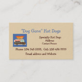 Aangepaste hotdogstandaard of voedingswagentje visitekaartje (Voorkant)