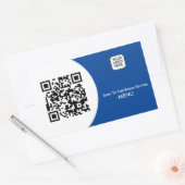Aangepaste Hotel Room Service Menu QR Code Rechthoekige Sticker (Envelop)