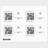 Aangepaste Hotel Room Service Menu QR Code Rechthoekige Sticker (Vel)