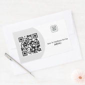 Aangepaste Hotel Room Service Menu QR Code Rechthoekige Sticker (Envelop)