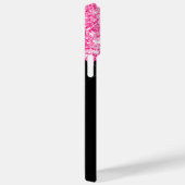 Aangepaste hotroze zwarte glitter budgettas iPhone Case-Mate iPhone Case (Achterkant / Rechts)