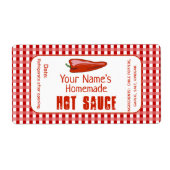 Aangepaste hotsauslabels Aangepaste homemade-voedi Etiket (Voorkant)