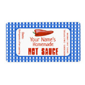 Aangepaste hotsauslabels Aangepaste homemade-voedi Etiket (Voorkant)