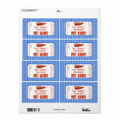 Aangepaste hotsauslabels Aangepaste homemade-voedi Etiket (Full Sheet)