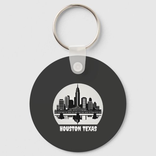 Aangepaste Houston Skyline Sleutelhanger (Voorkant)