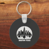 Aangepaste Houston Skyline Sleutelhanger (Voorkant)