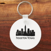 Aangepaste Houston Texas Skyline Sleutelhanger (Achterkant)