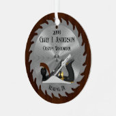 Aangepaste houtbewerking zaagblad schaafmachine metalen ornament (Voorkant links)