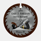 Aangepaste houtbewerking zaagblad schaafmachine metalen ornament (Achterkant)