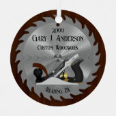 Aangepaste houtbewerking zaagblad schaafmachine metalen ornament (Voorkant)