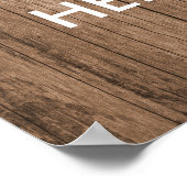 Aangepaste houten achtergrondafdrukken poster (Hoek)