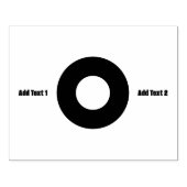 Aangepaste houten Art-Stamp Dual Text Jet Black Kl Rubberstempel (Afrduk)