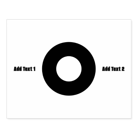 Aangepaste houten Art-Stamp Dual Text Jet Black Kl Rubberstempel (Afrduk)