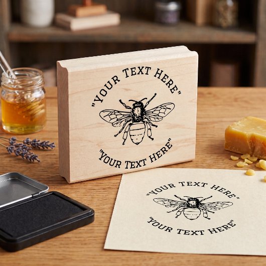 Aangepaste Houten Bij Textuur Stempel