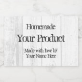 Aangepaste houten inblikken sjabloon mason jar voedselcontainer etiket (Enkel label)