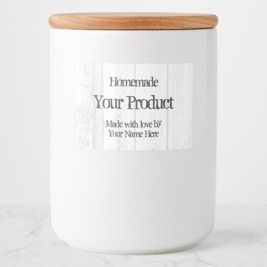 Aangepaste houten inblikken sjabloon mason jar voedselcontainer etiket (Voorkant)