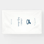 Aangepaste Houten Paard baby shower Spandoek (Horizontaal)