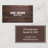 Aangepaste "houten panelen" (Amerikaans) Visitekaartje (Voorkant / Achterkant)