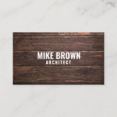 Aangepaste "houten panelen" (Amerikaans) Visitekaartje (Voorkant)