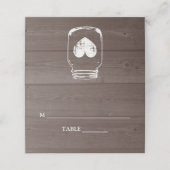 Aangepaste houten print gevouwen plaats kaarten vo plaatskaartje (Buitenkant ongevouwen)