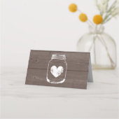 Aangepaste houten print gevouwen plaats kaarten vo plaatskaartje (Achterkant)