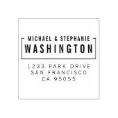 Aangepaste houten stijlvolle typografie retouradre rubberstempel (Afrduk)