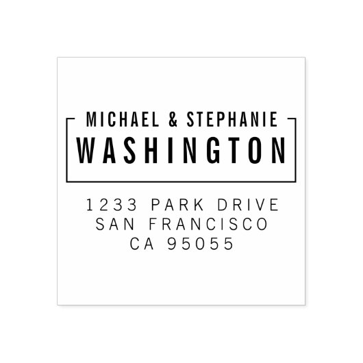 Aangepaste houten stijlvolle typografie retouradre rubberstempel (Afrduk)