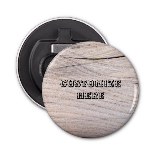 Aangepaste houtenontwerpopening Magnetflesopening Button Flesopener (Voorkant)