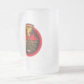 Aangepaste houtgestookte pizzarestaurant promo matglas bierpul (Voorkant links)