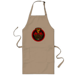 Aangepaste houtgestookte pizzarestaurant promo per lang schort