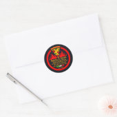 Aangepaste houtgestookte pizzarestaurantpromo ronde sticker (Envelop)