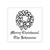 Aangepaste houtkunst Vakantiekrans Kerststempel Rubberstempel (Afrduk)