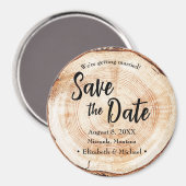 Aangepaste houtsblaas Rustic Wedding Magneet (Voorkant / Achterkant)