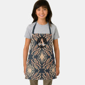 Aangepaste houtskool grijs & perzik zuidwestelijke schort (Insitu)