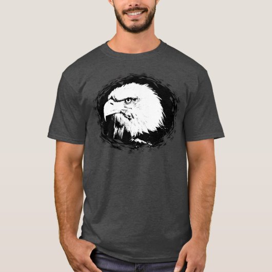 Aangepaste houtskool voor moderne elegant t-shirt (Voorkant)