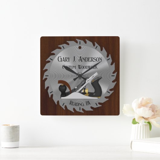 Aangepaste houtwerk zaagblad schaafmachine klok (Huis)