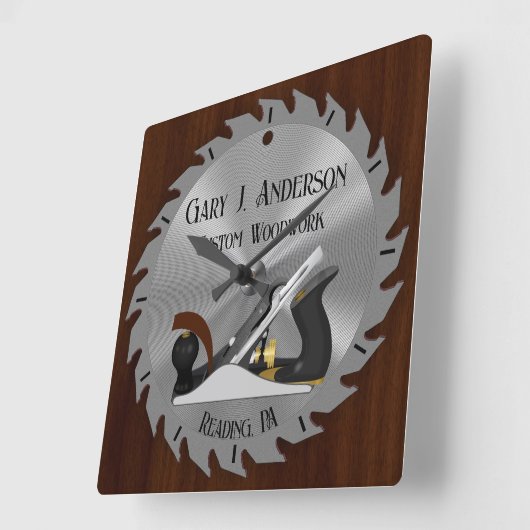 Aangepaste houtwerk zaagblad schaafmachine klok (Hoek)