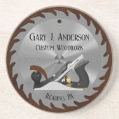 Aangepaste houtwerk zaagblad schaafmachine zandste zandsteen onderzetter (Voorkant)