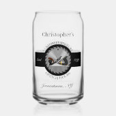 Aangepaste houtwerk Zaagblad Vliegtuig Drinkware B Blikvorm Glas (Voorkant)