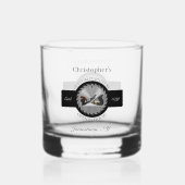 Aangepaste houtwerk Zaagblad Vliegtuig Drinkware R Whisky Glas (Voorkant)