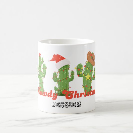 Aangepaste Howdy Kerstmok Koffiemok (Center)