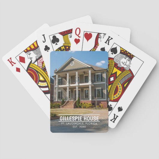 Aangepaste Huis Foto Sjabloon Pokerkaarten (Achterkant)