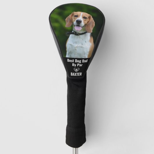 Aangepaste huisdier Beagle Dog Foto gepersonalisee Golfheadcover (Voorkant)